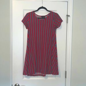 Cute red and blue striped dress